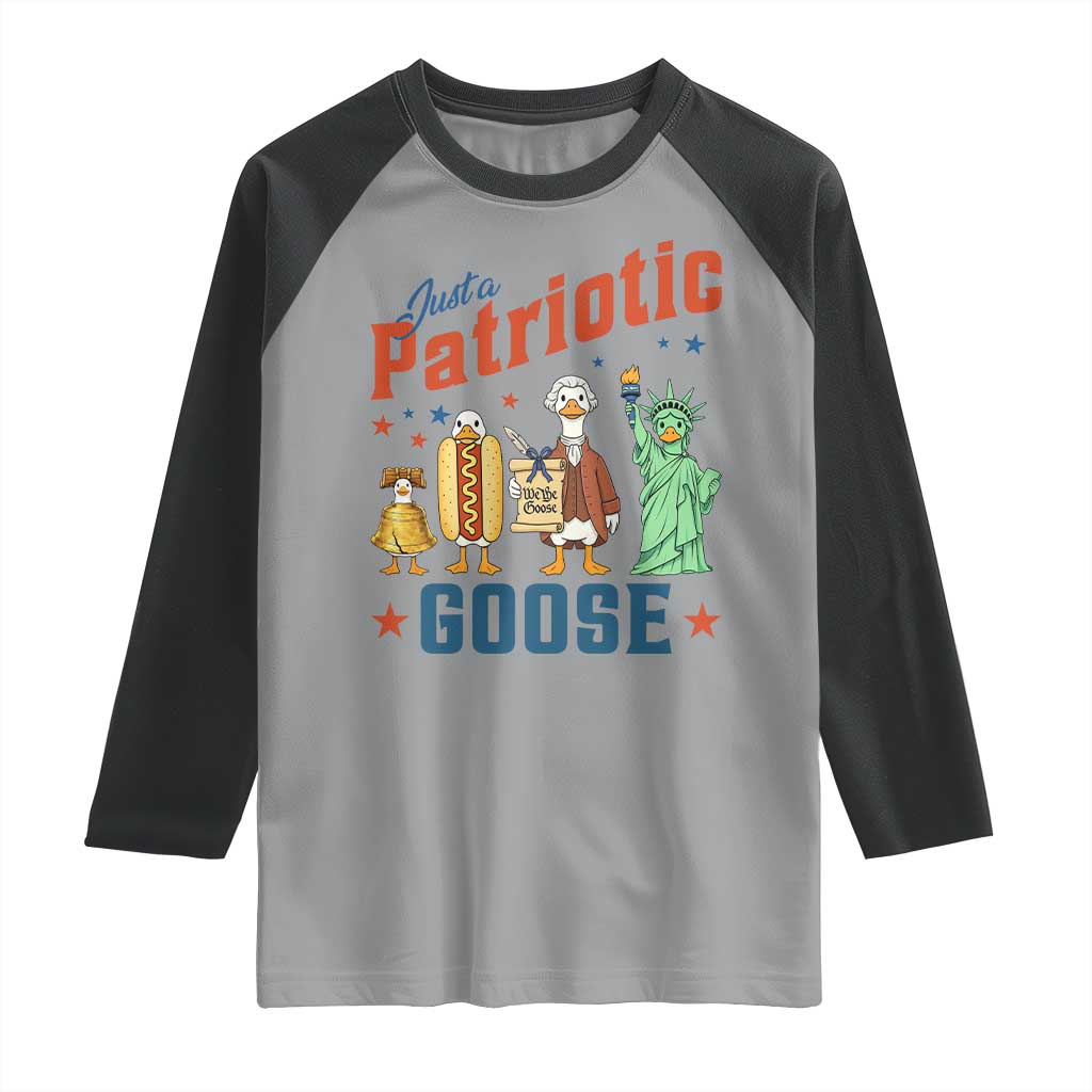 Just A Patriotic Goose Raglan Shirt America 250th Anniversary