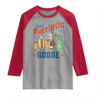 Just A Patriotic Goose Raglan Shirt America 250th Anniversary