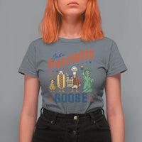Just A Patriotic Goose T Shirt For Women America 250th Anniversary