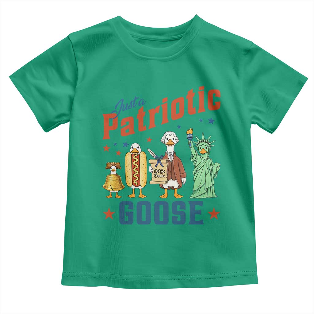 Just A Patriotic Goose Toddler T Shirt America 250th Anniversary