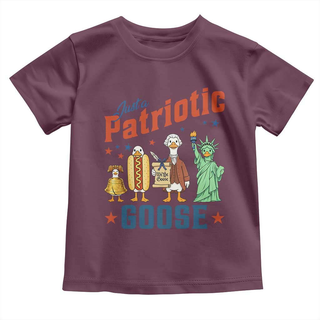 Just A Patriotic Goose Toddler T Shirt America 250th Anniversary