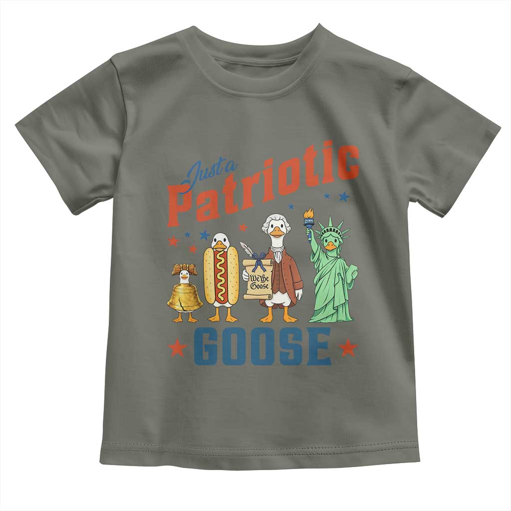 Just A Patriotic Goose Toddler T Shirt America 250th Anniversary