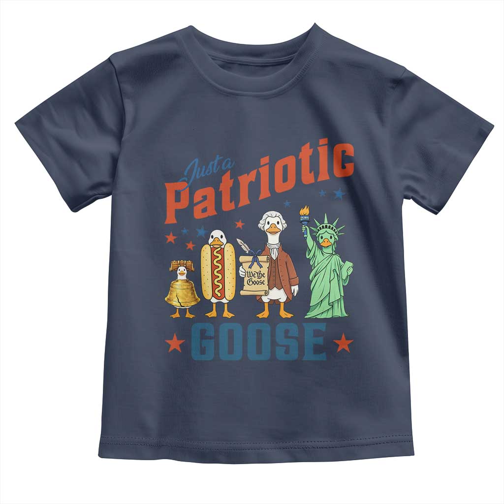 Just A Patriotic Goose Toddler T Shirt America 250th Anniversary