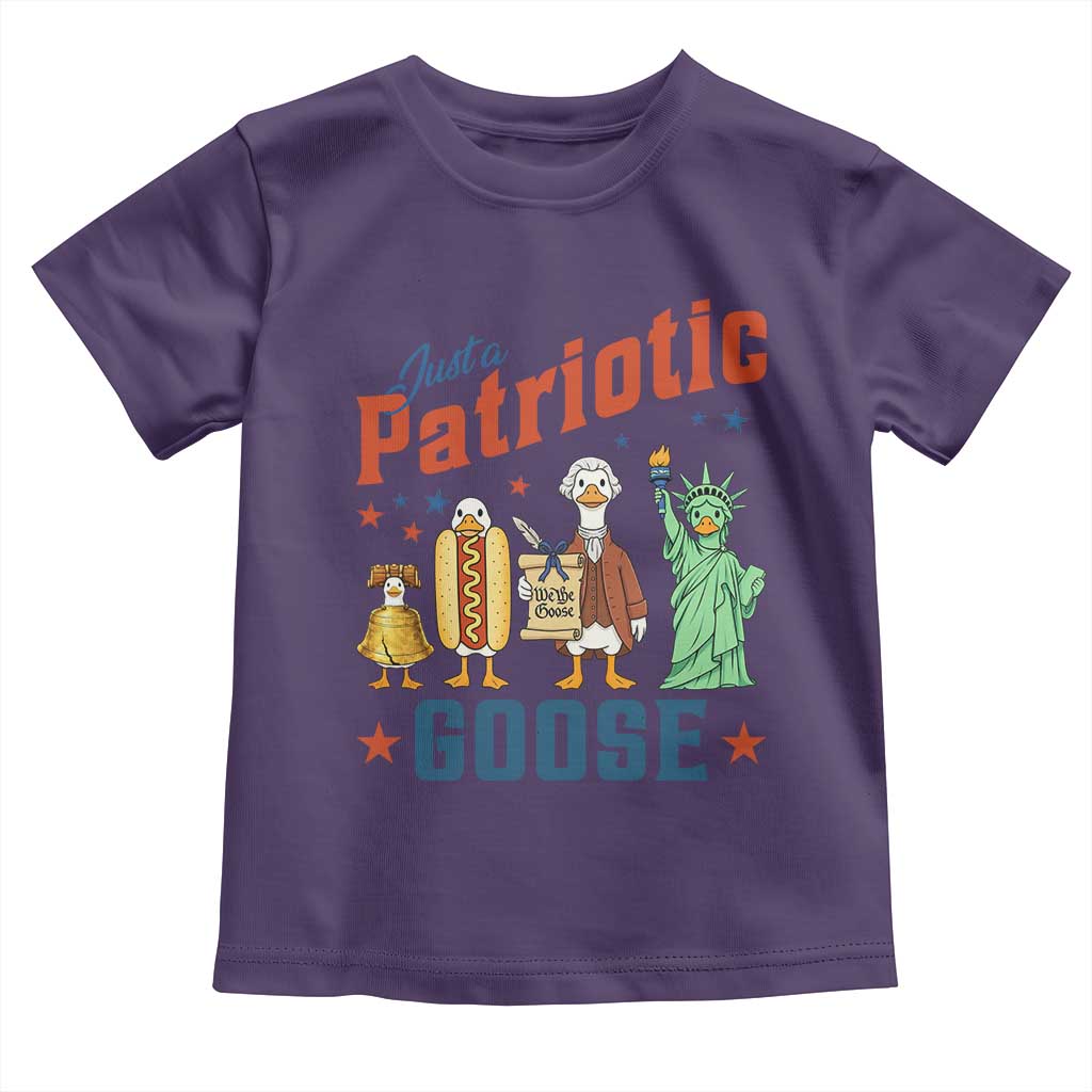 Just A Patriotic Goose Toddler T Shirt America 250th Anniversary