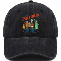 Just A Patriotic Goose Washed Cotton Baseball Cap America 250th Anniversary
