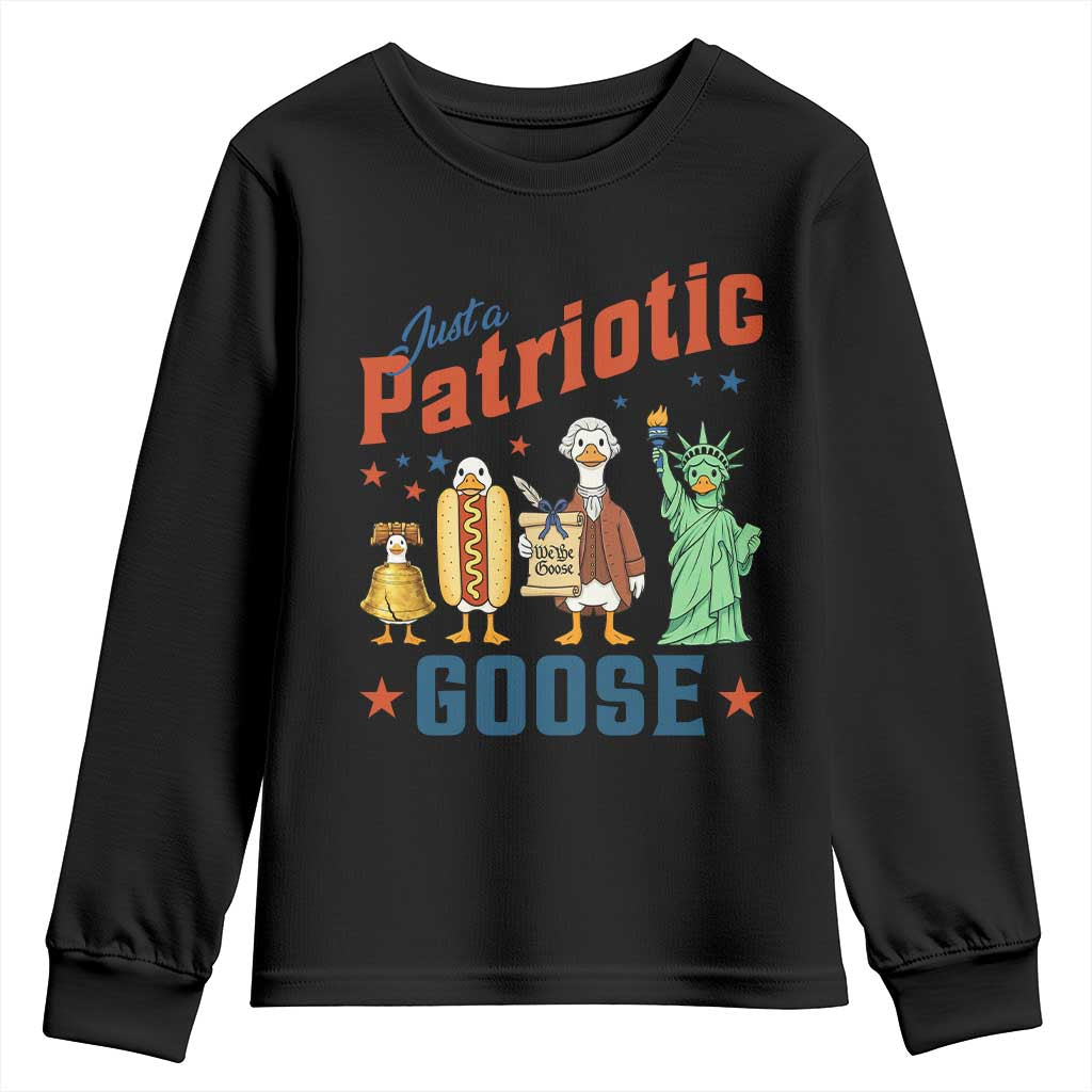 Just A Patriotic Goose Youth Sweatshirt America 250th Anniversary