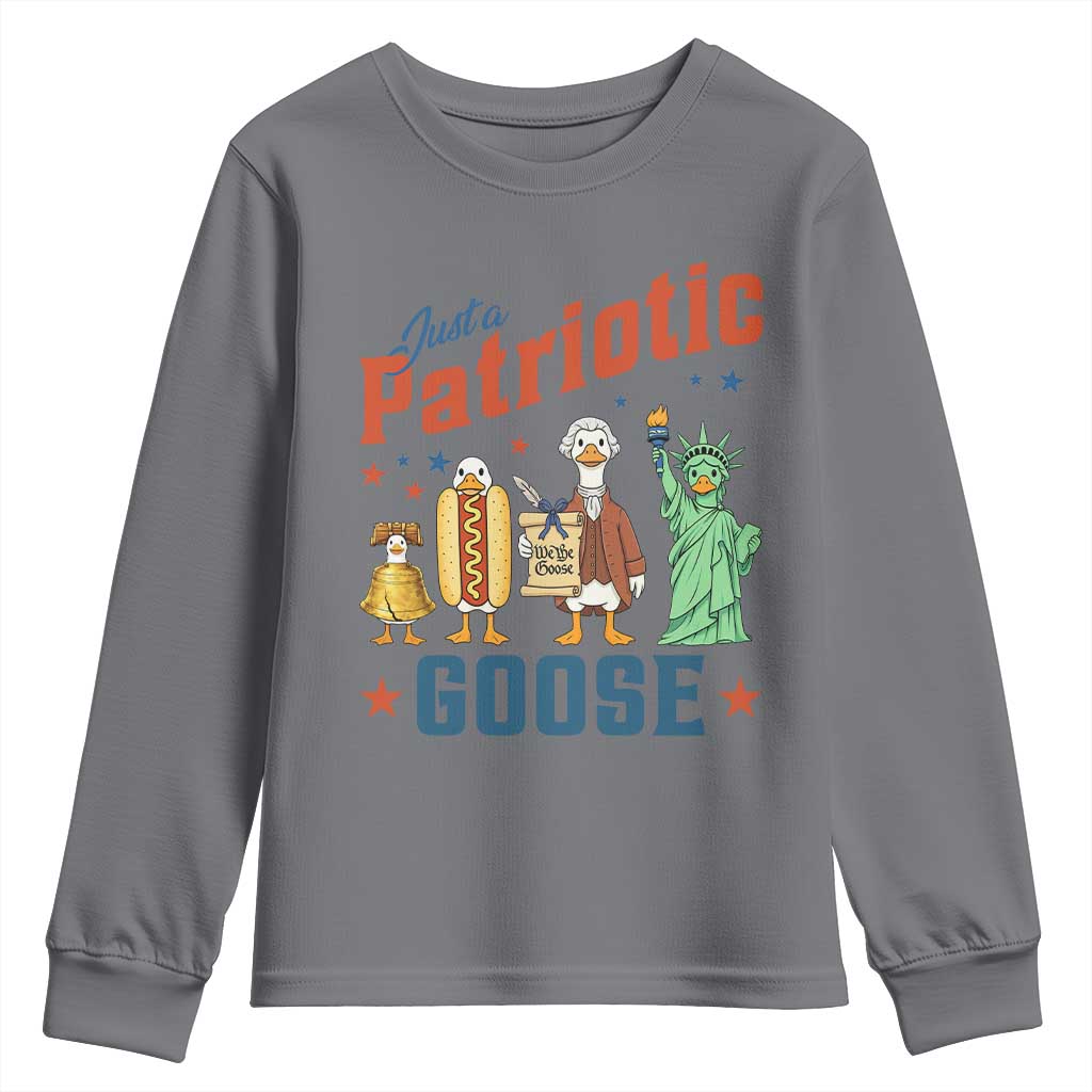 Just A Patriotic Goose Youth Sweatshirt America 250th Anniversary