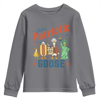 Just A Patriotic Goose Youth Sweatshirt America 250th Anniversary