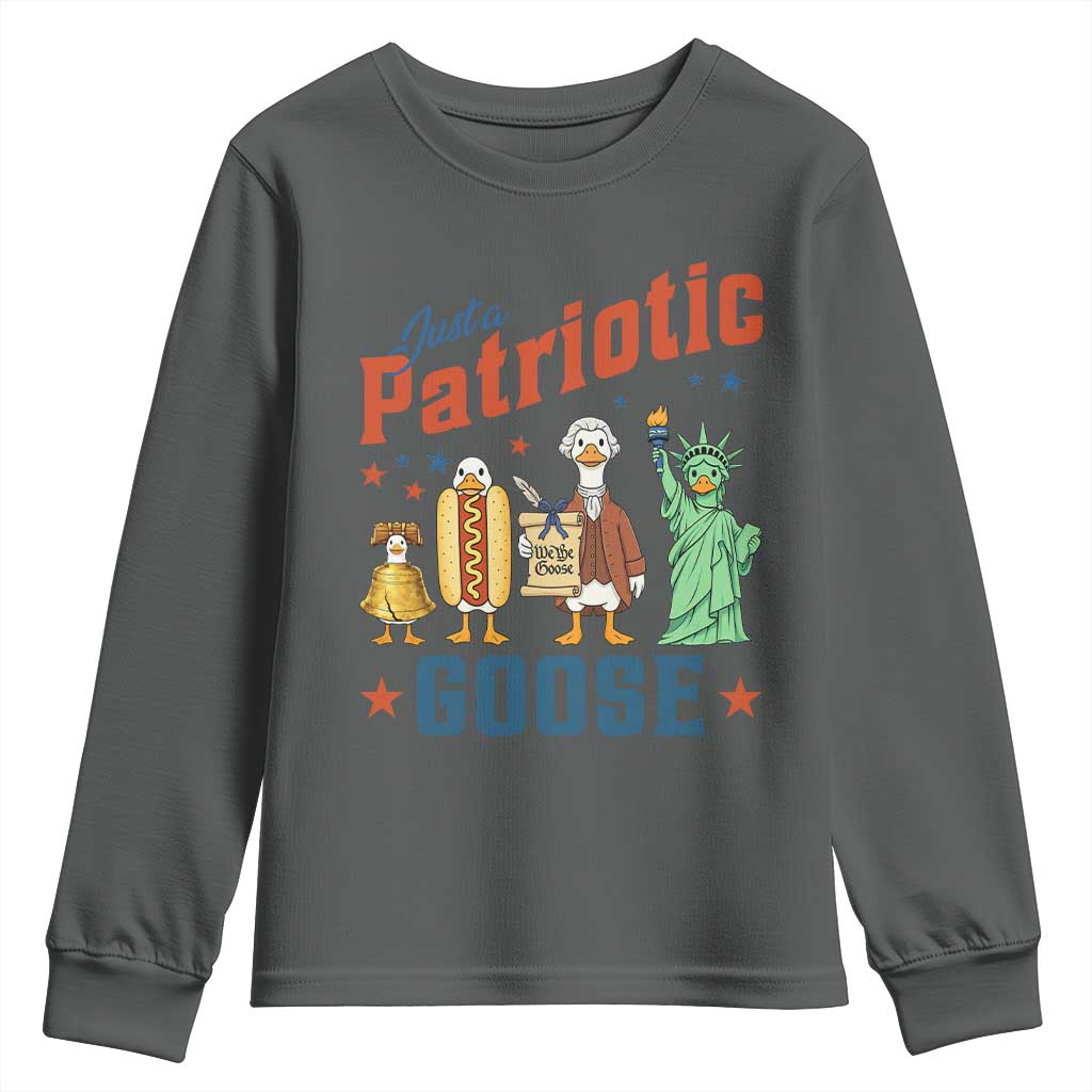 Just A Patriotic Goose Youth Sweatshirt America 250th Anniversary