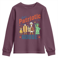 Just A Patriotic Goose Youth Sweatshirt America 250th Anniversary