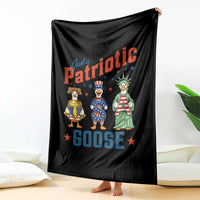 Just A Patriotic Goose Throw Blanket Funny Freedom Goose Patriotic