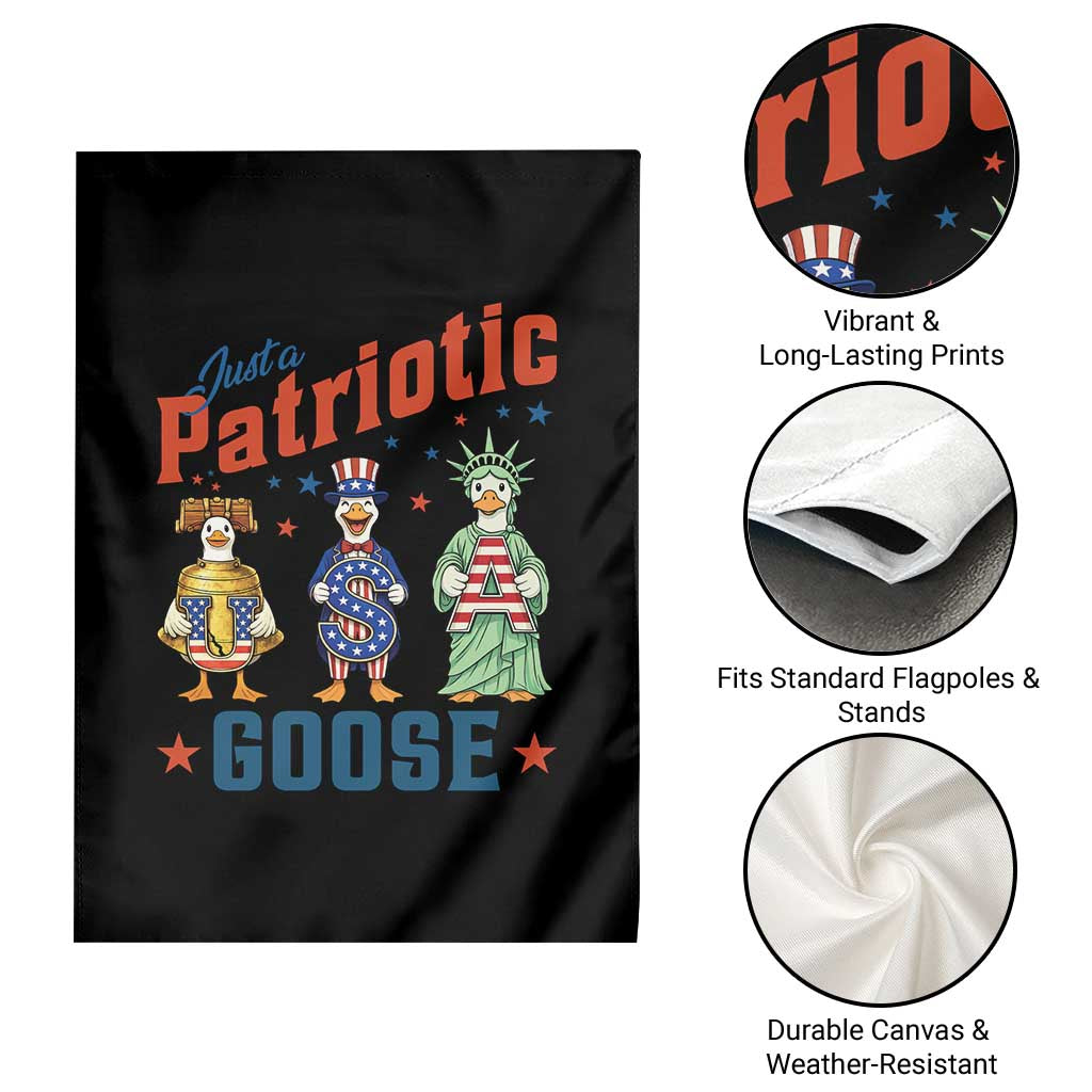 Just A Patriotic Goose Garden Flag Funny Freedom Goose Patriotic
