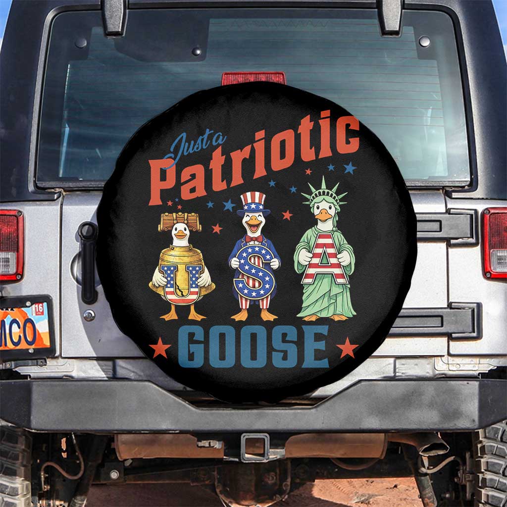 Just A Patriotic Goose Spare Tire Cover Funny Freedom Goose Patriotic