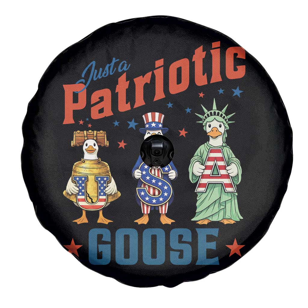 Just A Patriotic Goose Spare Tire Cover Funny Freedom Goose Patriotic