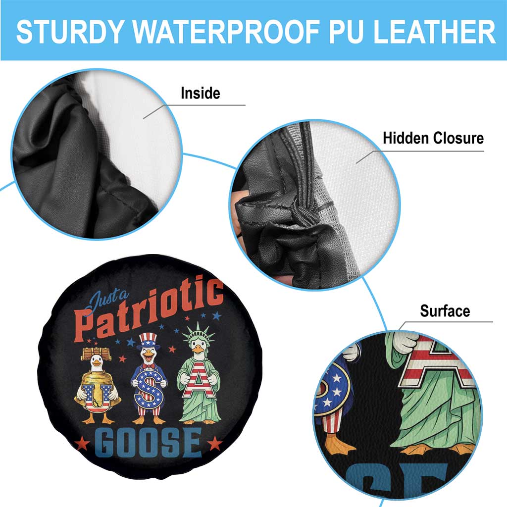 Just A Patriotic Goose Spare Tire Cover Funny Freedom Goose Patriotic