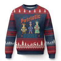 Just A Patriotic Goose Ugly Christmas Sweater Funny Freedom Goose Patriotic
