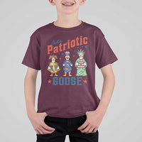 Just A Patriotic Goose T Shirt For Kid Funny Freedom Goose Patriotic