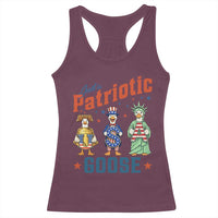 Just A Patriotic Goose Racerback Tank Top Funny Freedom Goose Patriotic