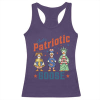 Just A Patriotic Goose Racerback Tank Top Funny Freedom Goose Patriotic