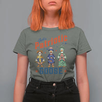 Just A Patriotic Goose T Shirt For Women Funny Freedom Goose Patriotic