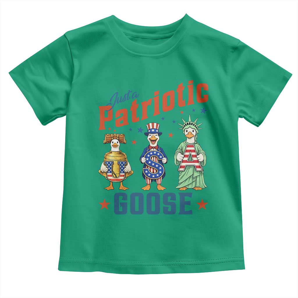 Just A Patriotic Goose Toddler T Shirt Funny Freedom Goose Patriotic