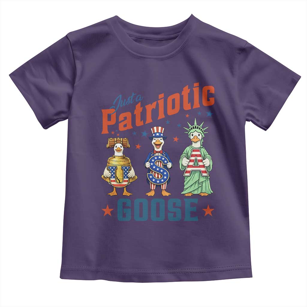 Just A Patriotic Goose Toddler T Shirt Funny Freedom Goose Patriotic