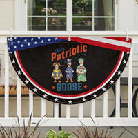 Just A Patriotic Goose Patriotic Fan Flag Funny Freedom Goose