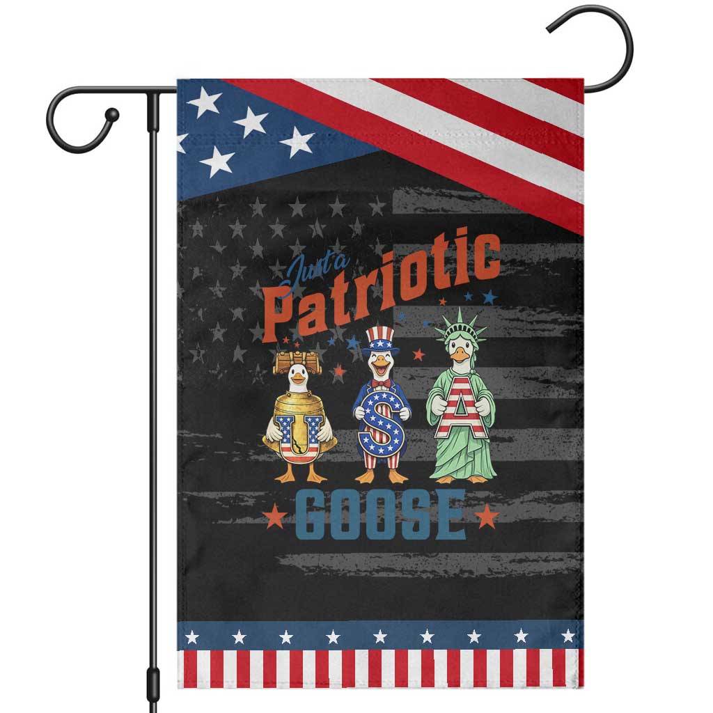 Just A Patriotic Goose Garden Flag Funny Freedom Goose Patriotic