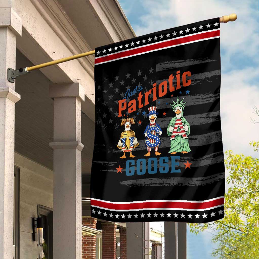 Just A Patriotic Goose Garden Flag Funny Freedom Goose Patriotic