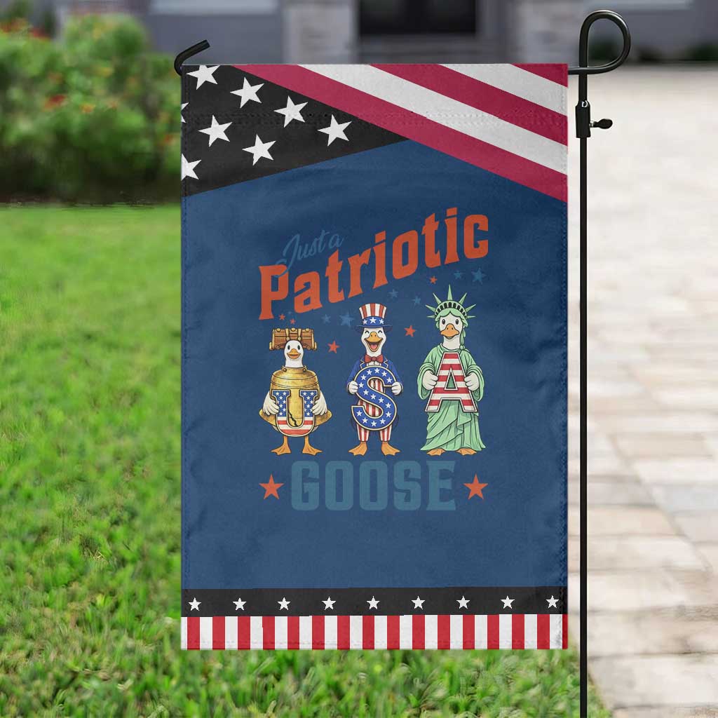 Just A Patriotic Goose Garden Flag Funny Freedom Goose Patriotic