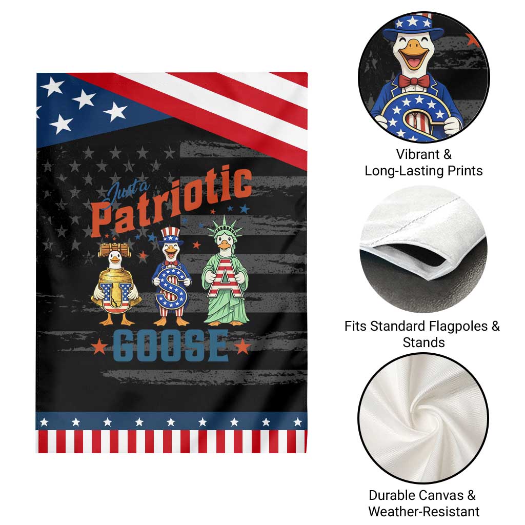 Just A Patriotic Goose Garden Flag Funny Freedom Goose Patriotic
