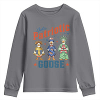 Just A Patriotic Goose Youth Sweatshirt Funny Freedom Goose Patriotic