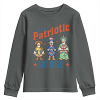 Just A Patriotic Goose Youth Sweatshirt Funny Freedom Goose Patriotic