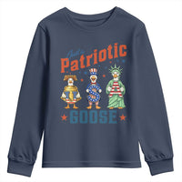 Just A Patriotic Goose Youth Sweatshirt Funny Freedom Goose Patriotic