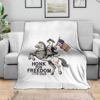 Funny Patriotic Goose Cowboy Throw Blanket Honk For Freedom