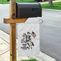 Funny Patriotic Goose Cowboy Garden Flag Honk For Freedom