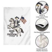 Funny Patriotic Goose Cowboy Garden Flag Honk For Freedom