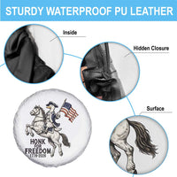 Funny Patriotic Goose Cowboy Spare Tire Cover Honk For Freedom