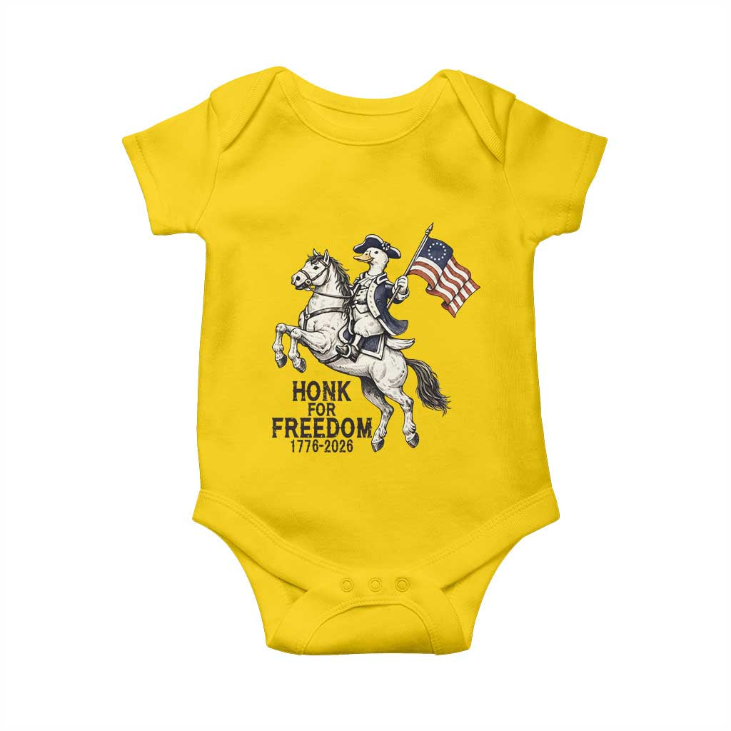 Funny Patriotic Goose Cowboy Baby Onesie Honk For Freedom