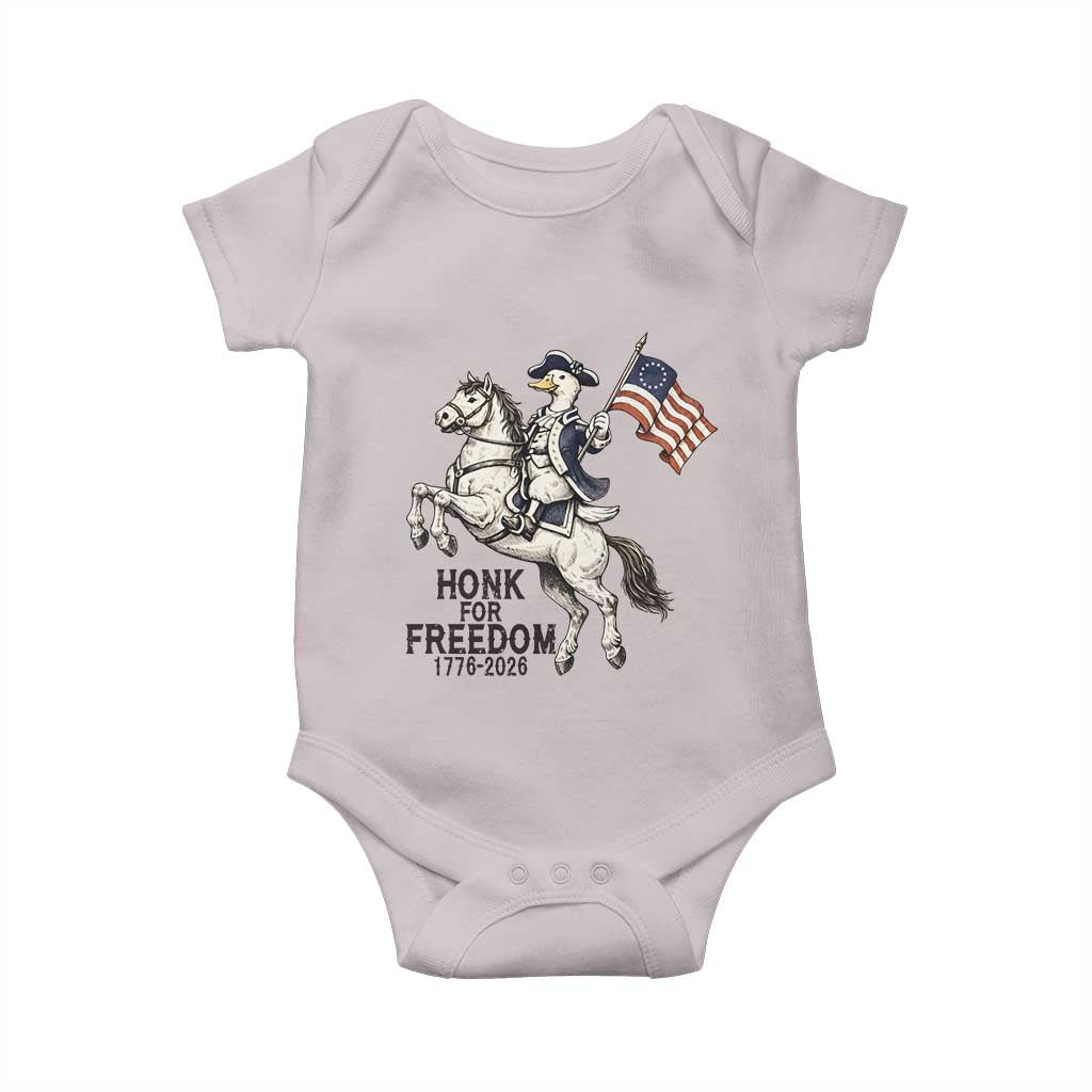 Funny Patriotic Goose Cowboy Baby Onesie Honk For Freedom