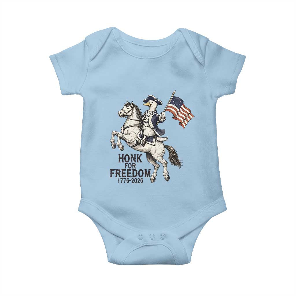 Funny Patriotic Goose Cowboy Baby Onesie Honk For Freedom