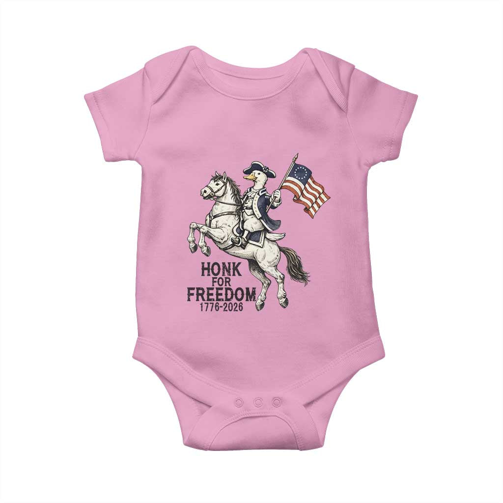 Funny Patriotic Goose Cowboy Baby Onesie Honk For Freedom