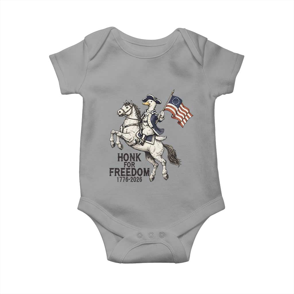 Funny Patriotic Goose Cowboy Baby Onesie Honk For Freedom
