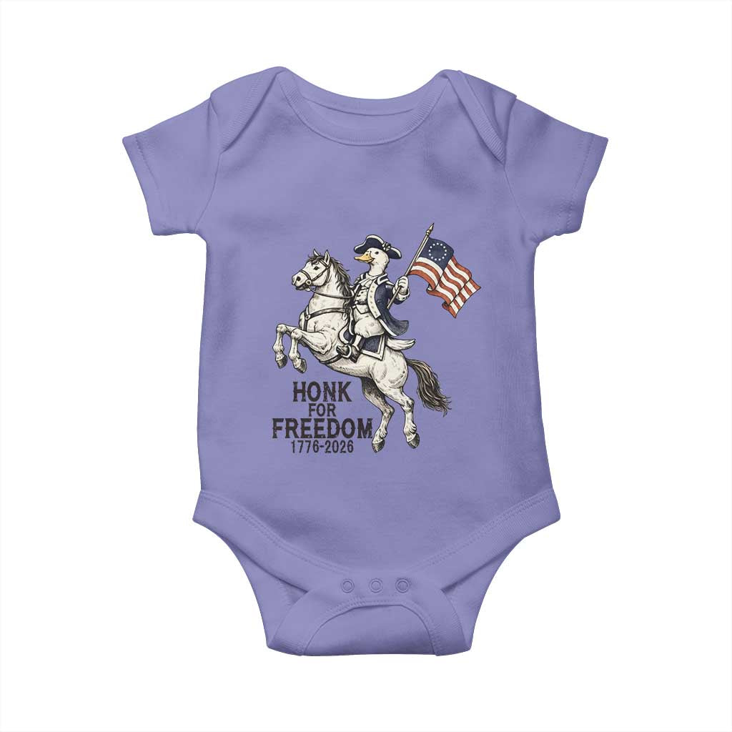 Funny Patriotic Goose Cowboy Baby Onesie Honk For Freedom