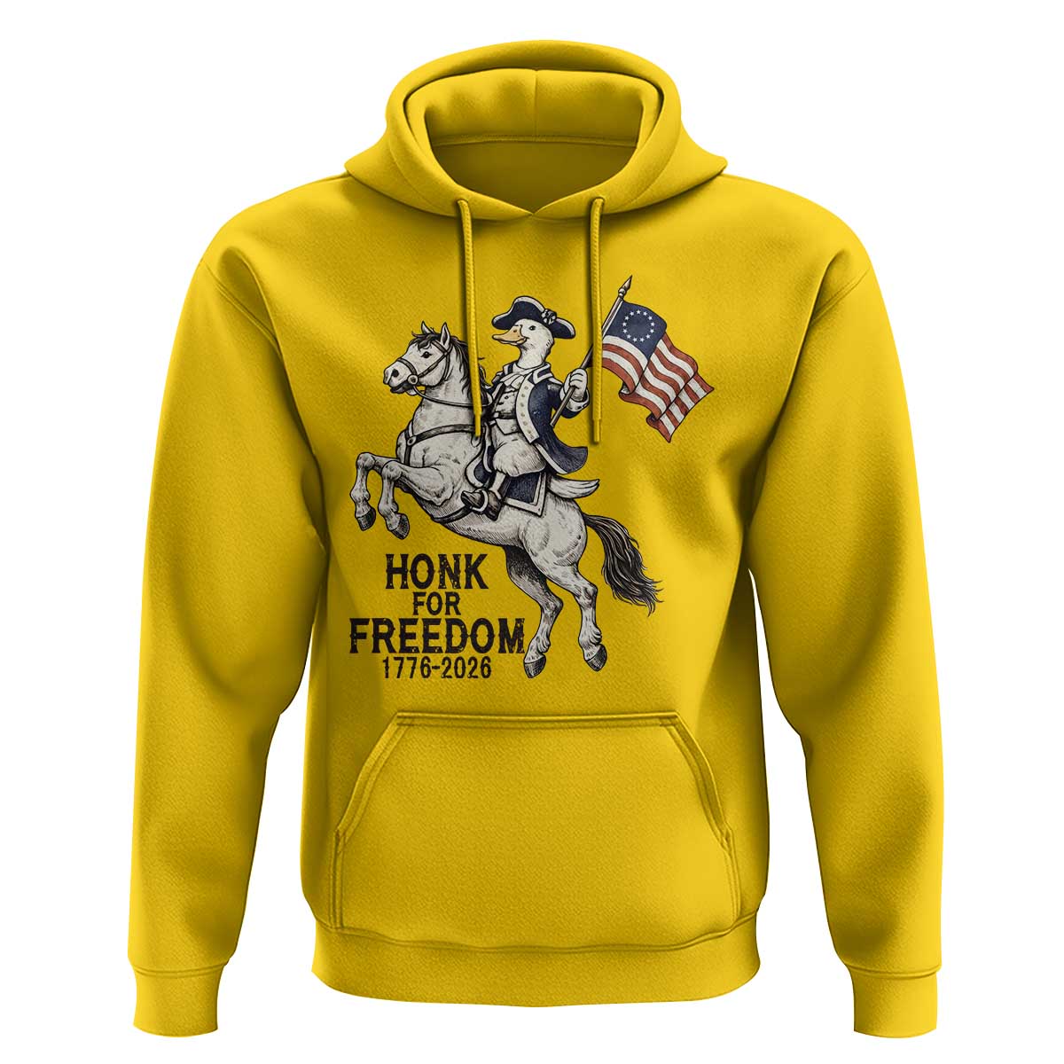 Funny Patriotic Goose Cowboy Hoodie Honk For Freedom