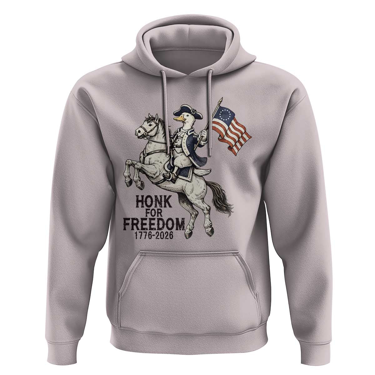 Funny Patriotic Goose Cowboy Hoodie Honk For Freedom