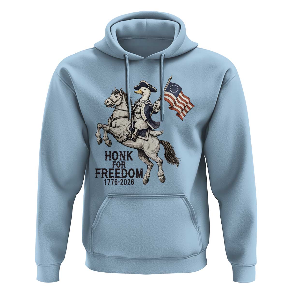 Funny Patriotic Goose Cowboy Hoodie Honk For Freedom