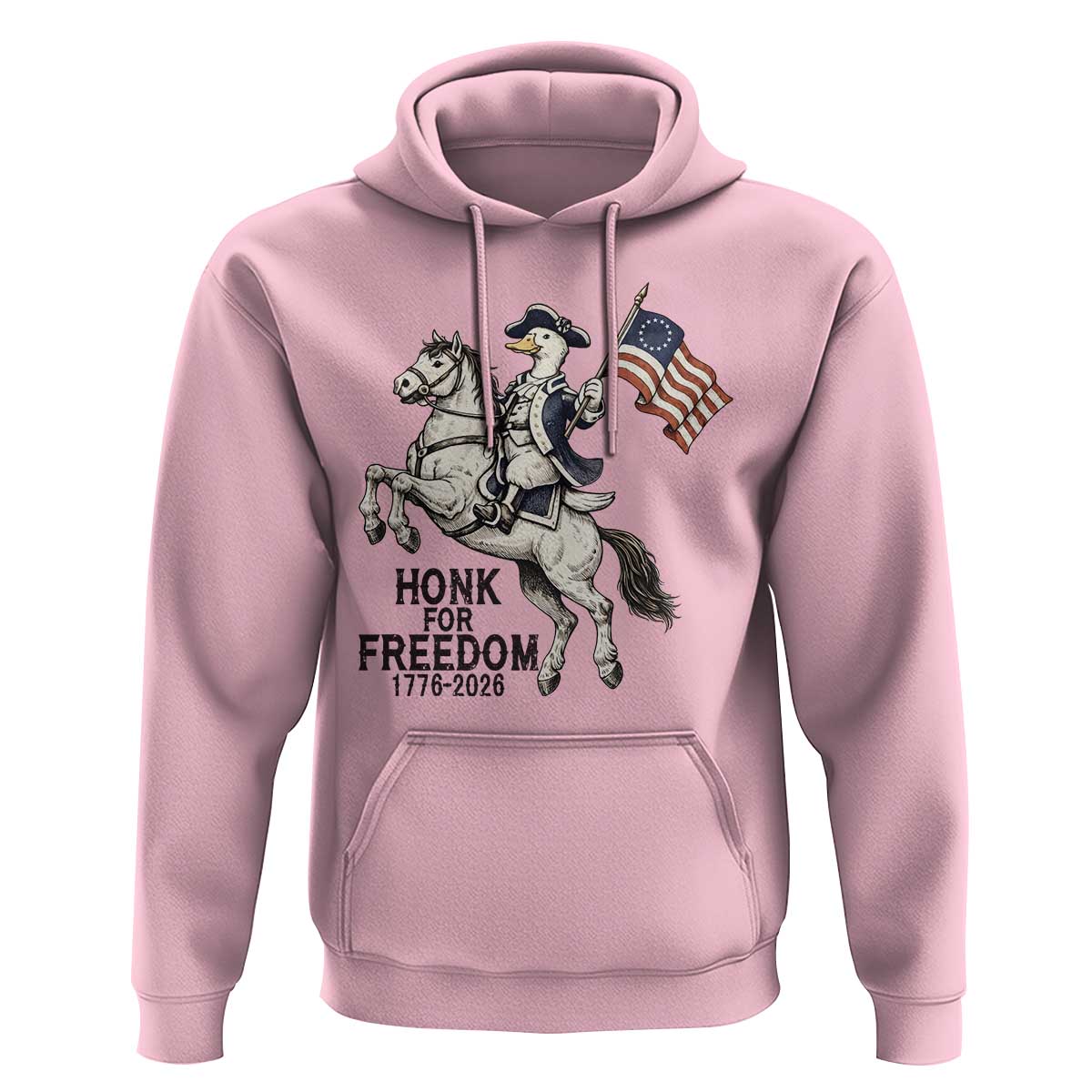 Funny Patriotic Goose Cowboy Hoodie Honk For Freedom