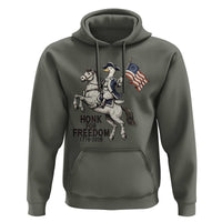 Funny Patriotic Goose Cowboy Hoodie Honk For Freedom