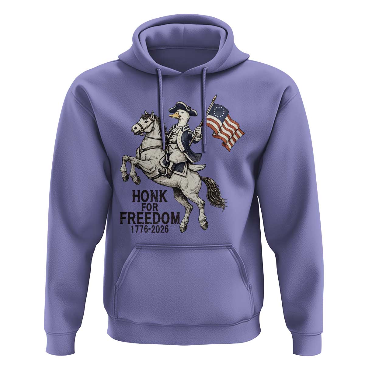 Funny Patriotic Goose Cowboy Hoodie Honk For Freedom